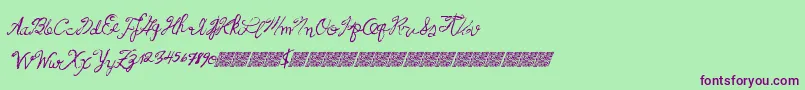 More about Frenchpirates Font Frenchpirates Font – Purple Fonts on Green Background