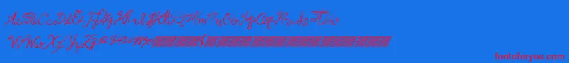 Frenchpirates Font – Red Fonts on Blue Background