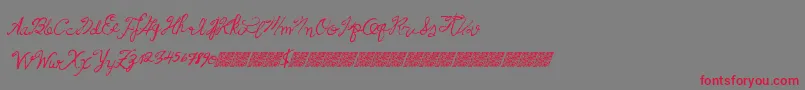 Frenchpirates Font – Red Fonts on Gray Background