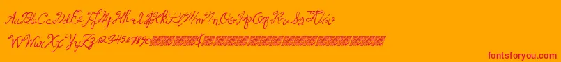 Frenchpirates Font – Red Fonts on Orange Background