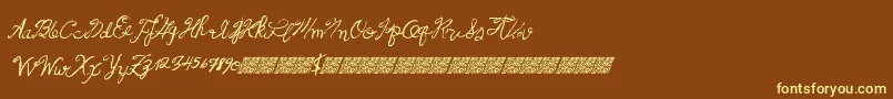 Шрифт Frenchpirates – жёлтые шрифты на коричневом фоне