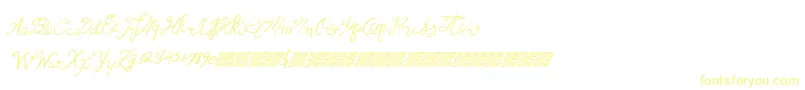 Шрифт Frenchpirates – жёлтые шрифты