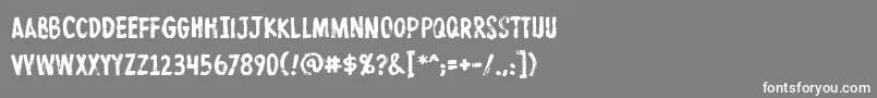 フォントProtestpaint – 灰色の背景に白い文字