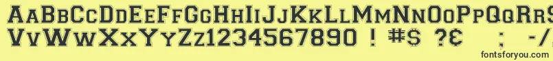 CollegiateNorm Font – Black Fonts on Yellow Background