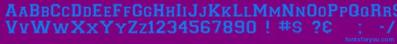 More about CollegiateNorm Font CollegiateNorm Font – Blue Fonts on Purple Background