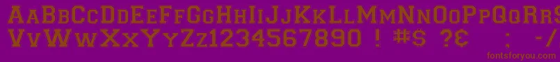 CollegiateNorm Font – Brown Fonts on Purple Background