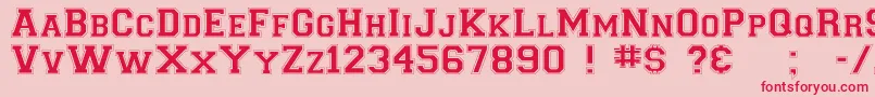 More about CollegiateNorm Font CollegiateNorm Font – Red Fonts on Pink Background