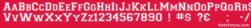 CollegiateNorm Font – White Fonts on Red Background