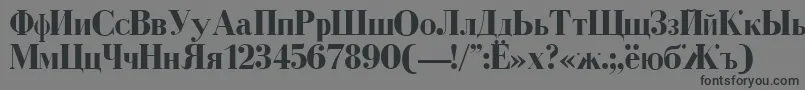 フォントCyrillicBold – 黒い文字の灰色の背景