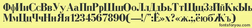 CyrillicBold Font – Black Fonts on Yellow Background