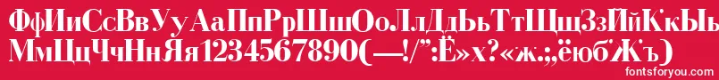 CyrillicBold Font – White Fonts on Red Background