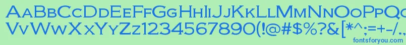 BiondiltRegular Font – Blue Fonts on Green Background