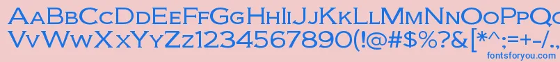 BiondiltRegular Font – Blue Fonts on Pink Background