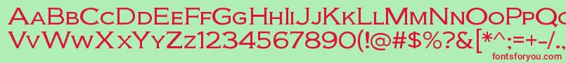 BiondiltRegular Font – Red Fonts on Green Background