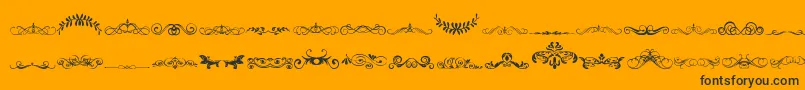 VintageDecorativeSigns5 Font – Black Fonts on Orange Background