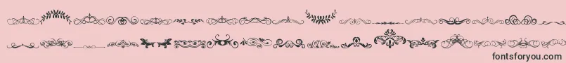 Police VintageDecorativeSigns5 – polices noires sur fond rose