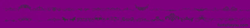 VintageDecorativeSigns5 Font – Black Fonts on Purple Background