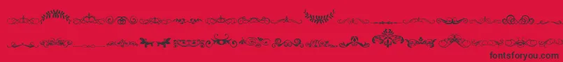 VintageDecorativeSigns5 Font – Black Fonts on Red Background