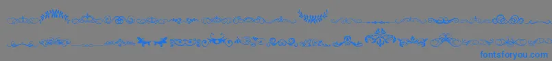 VintageDecorativeSigns5 Font – Blue Fonts on Gray Background