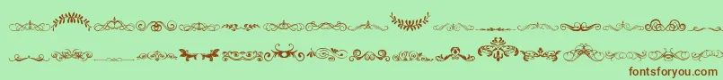 VintageDecorativeSigns5 Font – Brown Fonts on Green Background