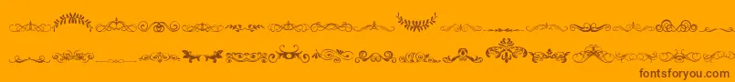 VintageDecorativeSigns5 Font – Brown Fonts on Orange Background