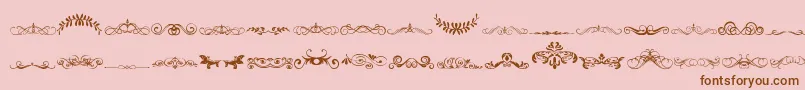 VintageDecorativeSigns5 Font – Brown Fonts on Pink Background