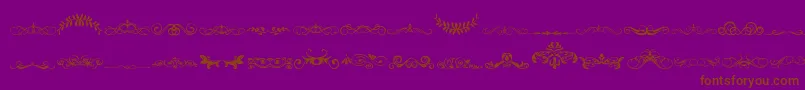 VintageDecorativeSigns5 Font – Brown Fonts on Purple Background