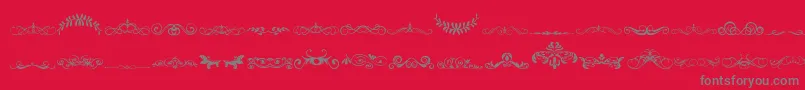 VintageDecorativeSigns5 Font – Gray Fonts on Red Background