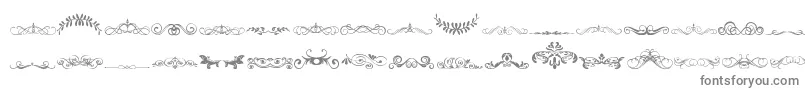 VintageDecorativeSigns5 Font – Gray Fonts on White Background