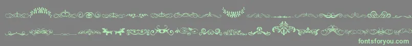 VintageDecorativeSigns5 Font – Green Fonts on Gray Background
