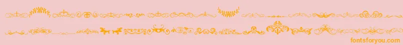 VintageDecorativeSigns5 Font – Orange Fonts on Pink Background