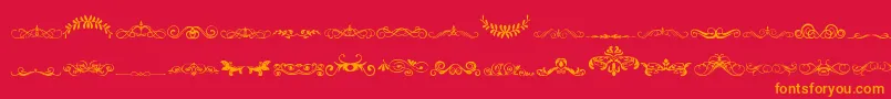More about VintageDecorativeSigns5 Font VintageDecorativeSigns5 Font – Orange Fonts on Red Background