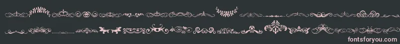 VintageDecorativeSigns5 Font – Pink Fonts on Black Background