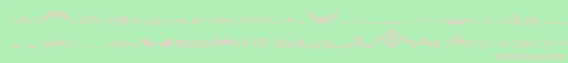 VintageDecorativeSigns5 Font – Pink Fonts on Green Background