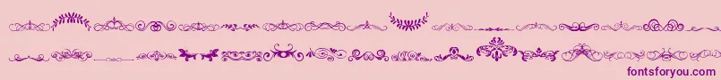 VintageDecorativeSigns5 Font – Purple Fonts on Pink Background