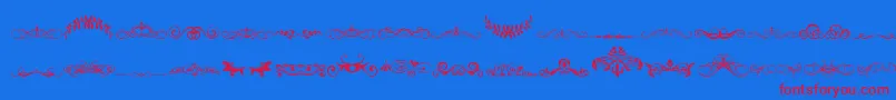 フォントVintageDecorativeSigns5 – 赤い文字の青い背景