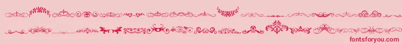 Fonte VintageDecorativeSigns5 – fontes vermelhas em um fundo rosa