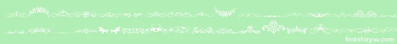 VintageDecorativeSigns5 Font – White Fonts on Green Background