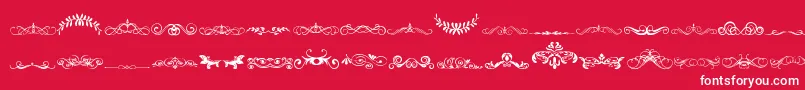 VintageDecorativeSigns5 Font – White Fonts on Red Background