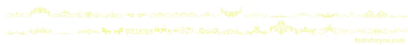 Шрифт VintageDecorativeSigns5 – жёлтые шрифты