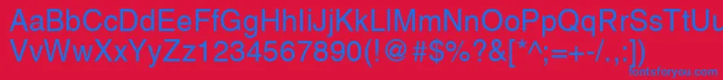 Promtimperial Font – Blue Fonts on Red Background