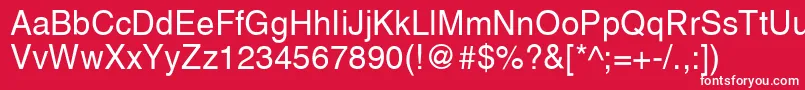 フォントPromtimperial – 赤い背景に白い文字