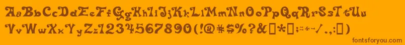 DeltaHeyMaxNine Font – Brown Fonts on Orange Background