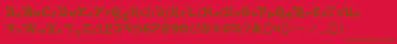 DeltaHeyMaxNine Font – Brown Fonts on Red Background