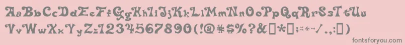 DeltaHeyMaxNine Font – Gray Fonts on Pink Background