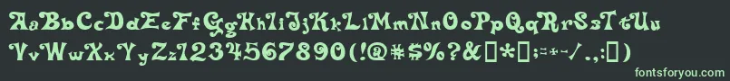 フォントDeltaHeyMaxNine – 黒い背景に緑の文字