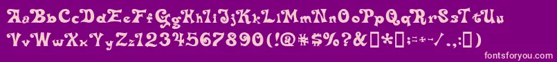DeltaHeyMaxNine Font – Pink Fonts on Purple Background