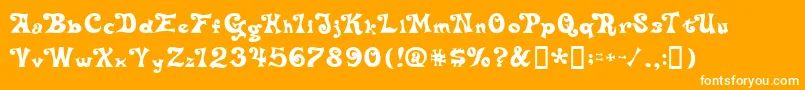 DeltaHeyMaxNine Font – White Fonts on Orange Background
