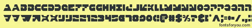 Triggermancond Font – Black Fonts on Yellow Background