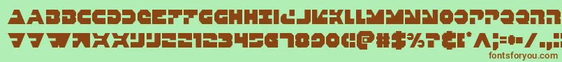 Triggermancond Font – Brown Fonts on Green Background